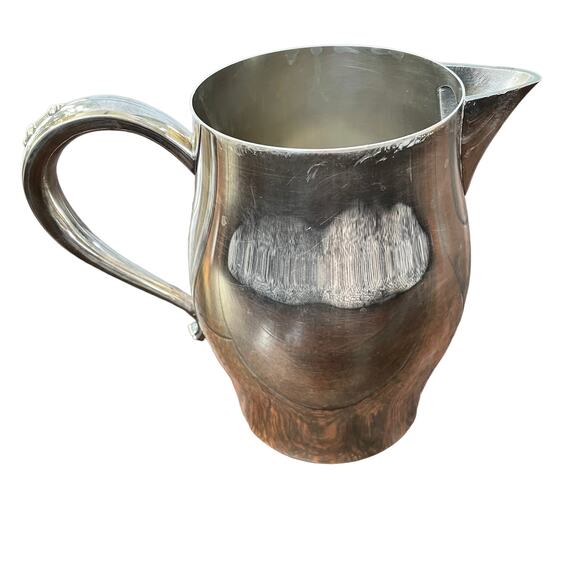 WM A Rogers Silver Plated Pitcher with Ice Guard Vtg Serving Water Pitcher READ - Picture 1 of 9
